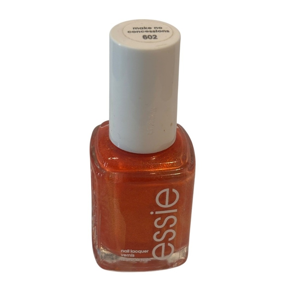 essie nail lacquer make no concessions 602 orange shimmer full size